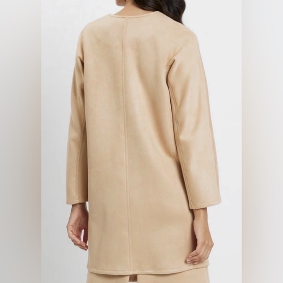 JUDE CONNALLY Birdie Jacket Faux Suede light cream tan colorway open style L - Picture 3 of 3
